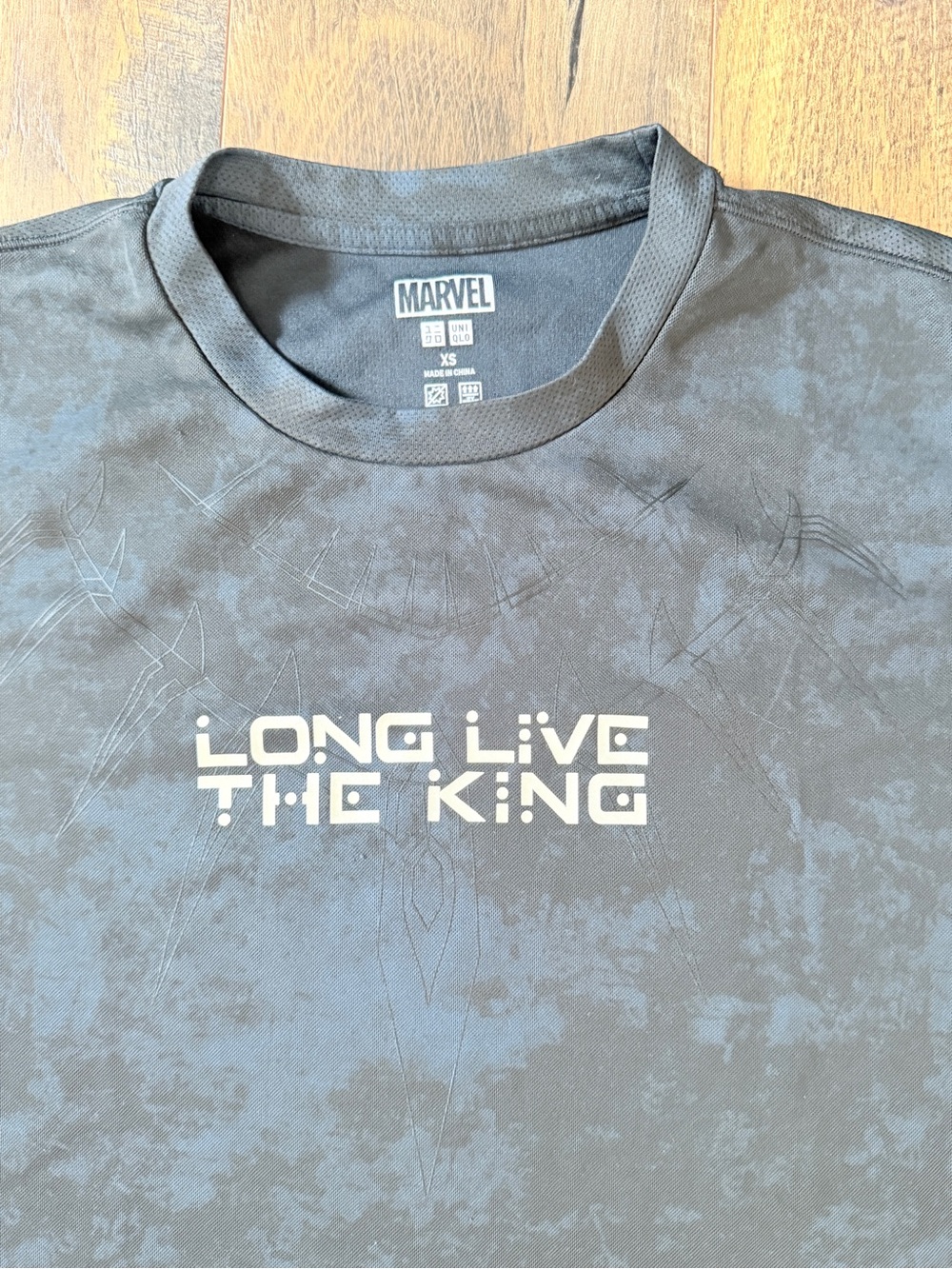 Uniqlo × Marvel Black Panther Graphic Tee Boys XS (10-12 yrs) Long Live the King